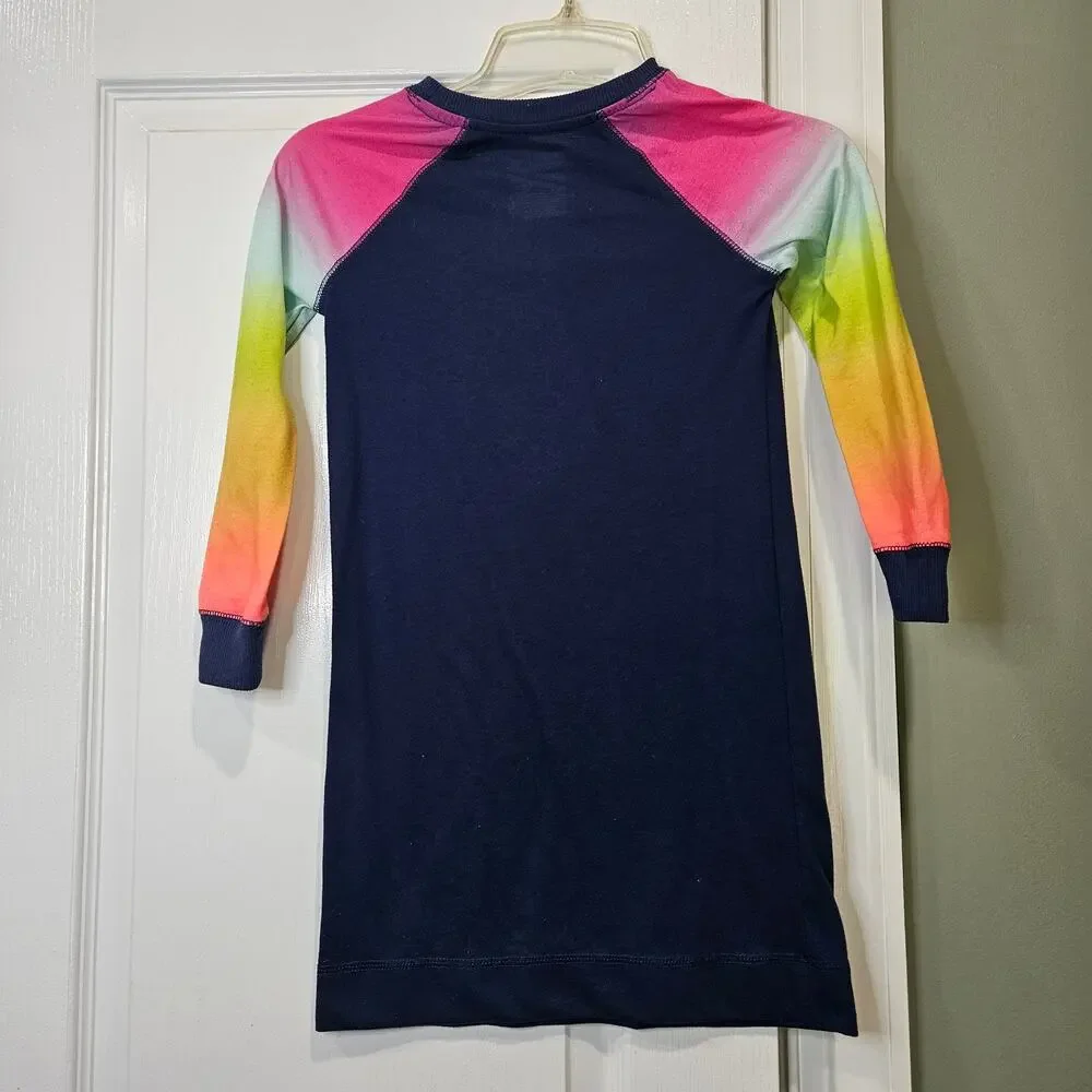 Cat & Jack Girl's Size‎ S (6/6X) Rainbow Pegasus Long Sleeve Nightgown